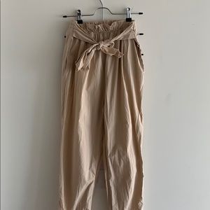 Zara paper bag pants with front tie